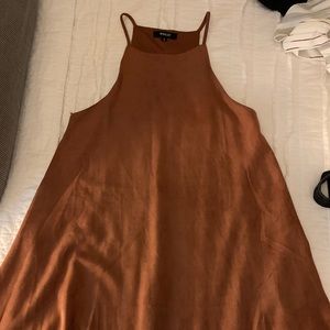 Burnt orange velvet dress